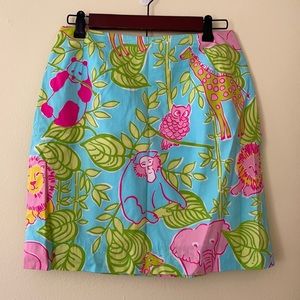 Lilly Pulitzer - San Diego Zoo sz 2 skirt ☀️🐅